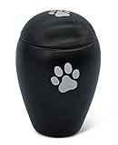 Andächtige Urne 1 Liter für Katze oder Hund drinnen & draußen - handgefertigte Tierurne aus hochwertiger Keramik für Hunde und...
