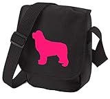 Neufundländer Hundetasche Reporter Tasche Schultertasche Neufundland Silhouette Neufundland Geschenk Newfie Farbauswahl, Schwarz...