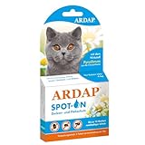 ARDAP Spot On für Katzen über 4kg - Natürlicher Wirkstoff - Zeckenmittel für Katzen, Flohmittel Katzen, Zeckenschutz Katze - 3...