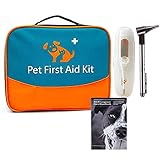 Erste Hilfe Set für Haustiere, tierärztliche Erste-Hilfe-Tasche für Hunde, Katzen, Kaninchen, Tiere, inklusive Otoskop,...