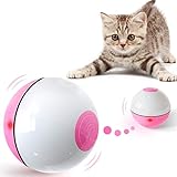 IOKHEIRA Katzenball mit LED-Licht, Elektrisch Zwei-Farben Katzenspielzeug Ball interaktives Spielzeug f¨¹r Katzen,...