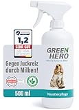 Green Hero Mittel gegen Juckreiz bei Milben 500 ml für Hunde & Katzen | Haustierpflege Spray unterstützt den...