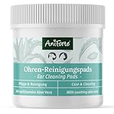 AniForte Ohren Reinigungspads für Hunde & Katzen 100 Stück – Besonders weiche & milde Reinigungstücher für die Ohrenhygiene,...