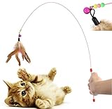 Diawell Katzenangel mit Glocke Angel Spielangel für Katzen Katzenspielzeug Katze Spielzeug