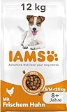 IAMS Senior Hundefutter trocken mit Huhn - Trockenfutter für ältere Hunde ab 8 Jahre, geeignet für kleine und mittelgroße...