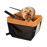 Kurgo Skybox Hunde-Autositz, Sitzerhöhung für Hunde, Einfache Montage, Für Haustiere bis zu 9 kg empfohlen, Orange/Schwarz,...