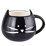 Rainbow Fox Kaffeetasse - Katze, Keramik, Schwarz