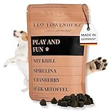 LEO LÖWENHERZ Play & Fun Spielbegleiter - Hundeleckerli 200g Hypoallergen - Hundeleckerchen - Belohnung für Hunde - Insekten...