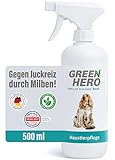 Green Hero Mittel gegen Juckreiz bei Milben 500 ml für Hunde & Katzen | Haustierpflege Spray unterstützt den...