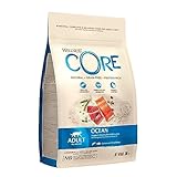 Wellness CORE Ocean, Lachs & Thunfisch, 300 g, Katzenfutter trocken für ausgewachsene Katzen, ohne Zuckerzusatz, getreidefei, mit...