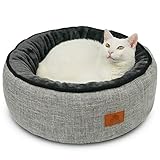 SCHLITZOHR Donut Katzenbett Sissy rund | Ø 50cm | waschbares Premium Bettchen für Katzen & Hunde in edlem grau | gemütlichem...