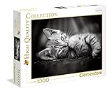 Clementoni 39422 Kätzchen – Puzzle 1000 Teile, Geschicklichkeitsspiel für die ganze Familie, Erwachsenenpuzzle ab 14 Jahren