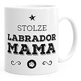 MoonWorks Kaffee-Tasse Stolze Labrador Mama Labrador Besitzerin Hundebesitzerin weiß Unisize