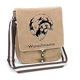 Spanischer Wasserhund Schultertasche Umhängetasche Tasche mit Hundemotiv und Namen personalisiert