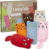PRETTY KITTY Minz Miezen: Katzenspielzeug Set aus 6 Katzenkissen mit Katzenminze – Katzen Kissen für Katzen – Getrocknete...